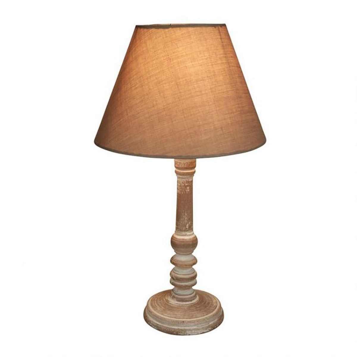 OSTARIA Lampe charme bois taupe