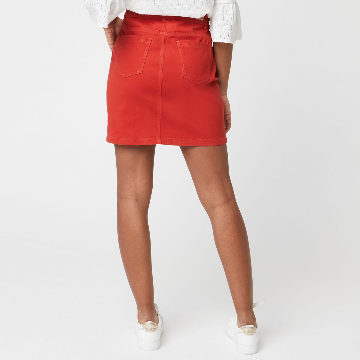 INEXTENSO Jupe droite orange femme