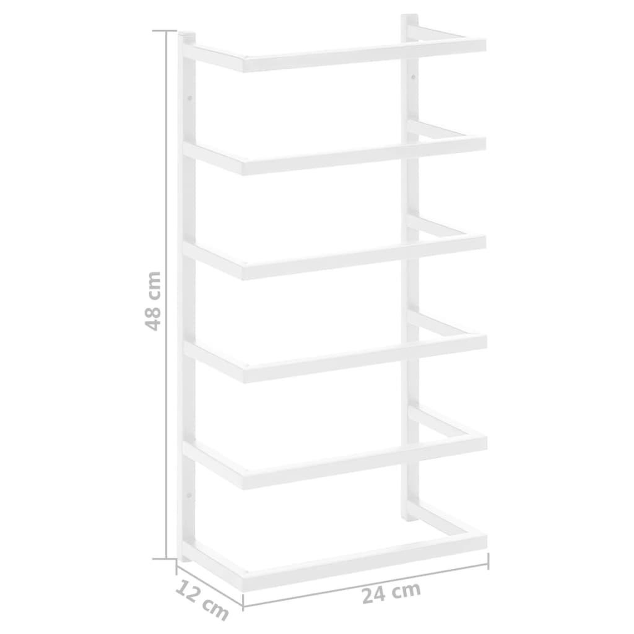 Voir la diapositive 6 : VIDAXL Porte-serviette Blanc 24x12x48 cm Acier