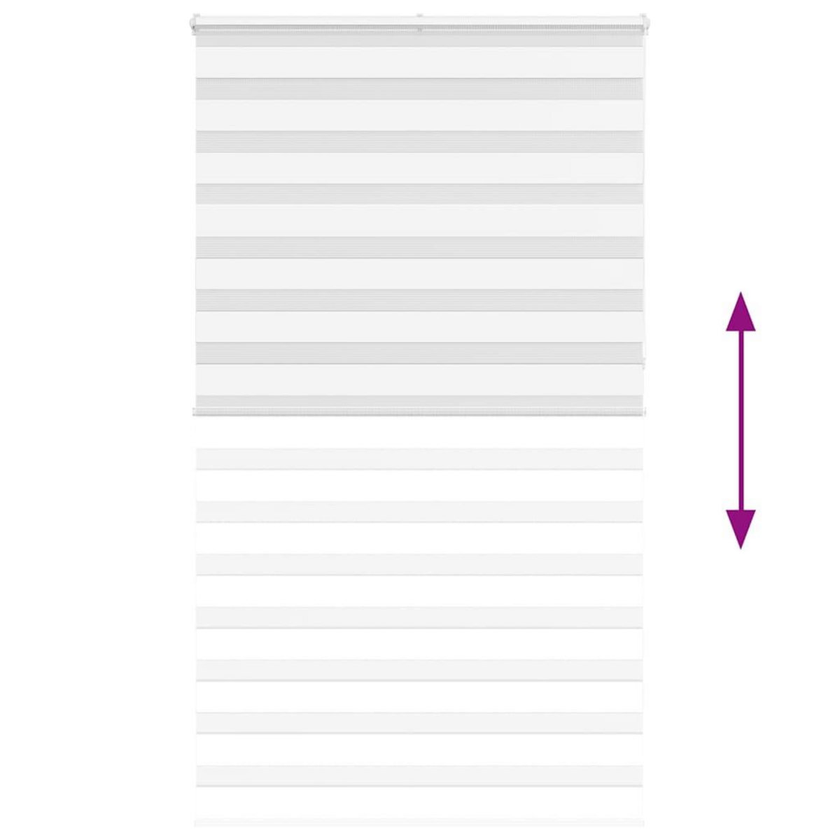 VIDAXL Store zebre blanc 130x230 cm largeur du tissu 125,9cm polyester