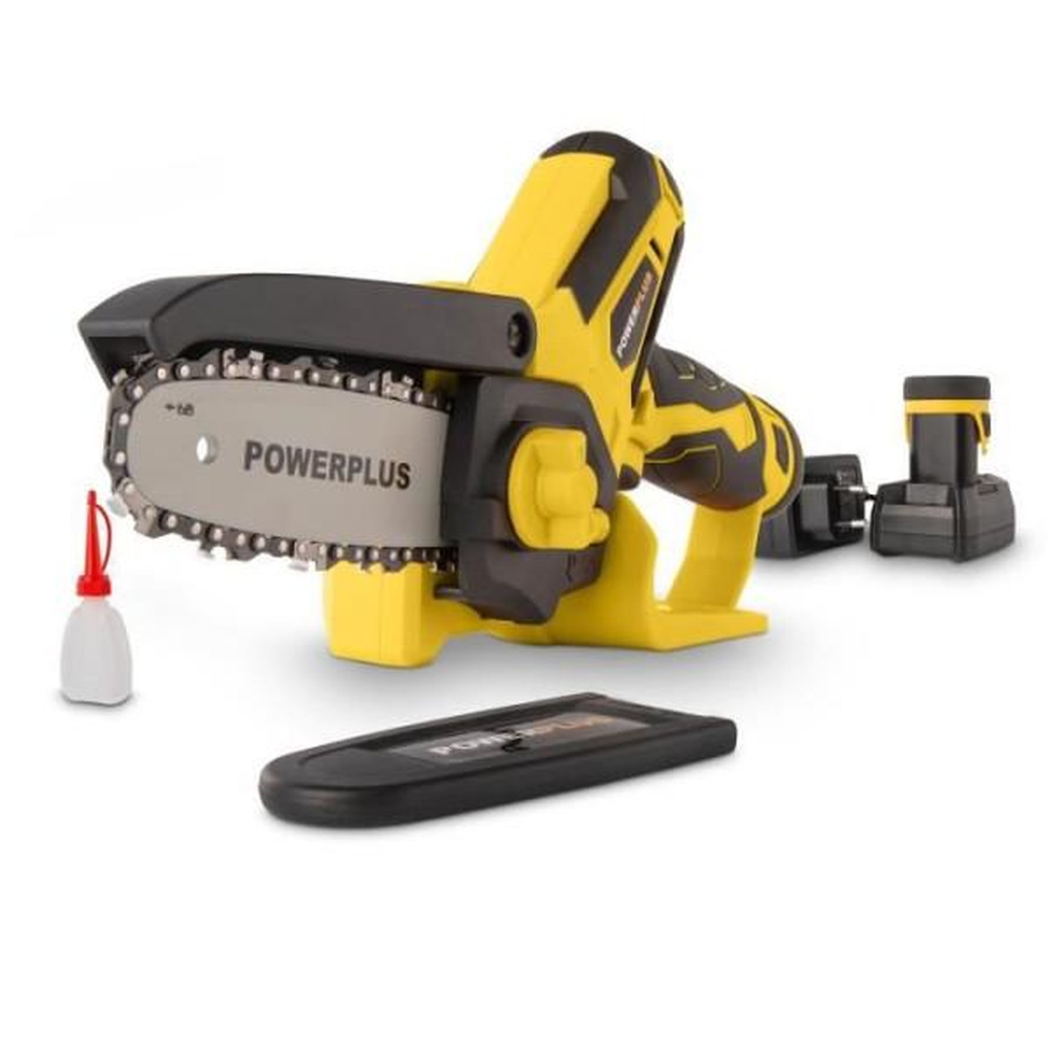 Voir la diapositive 6 : POWERPLUS Mini tronçonneuse sans fil powerplus powxg1045 - 12v - 10cm - 2x batteries 2ah inclues