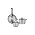 ELO Ensemble de 1 Poêle de cuisson 24 cm et 2 faitouts 14 et 16 cm Elo Profi Citrin