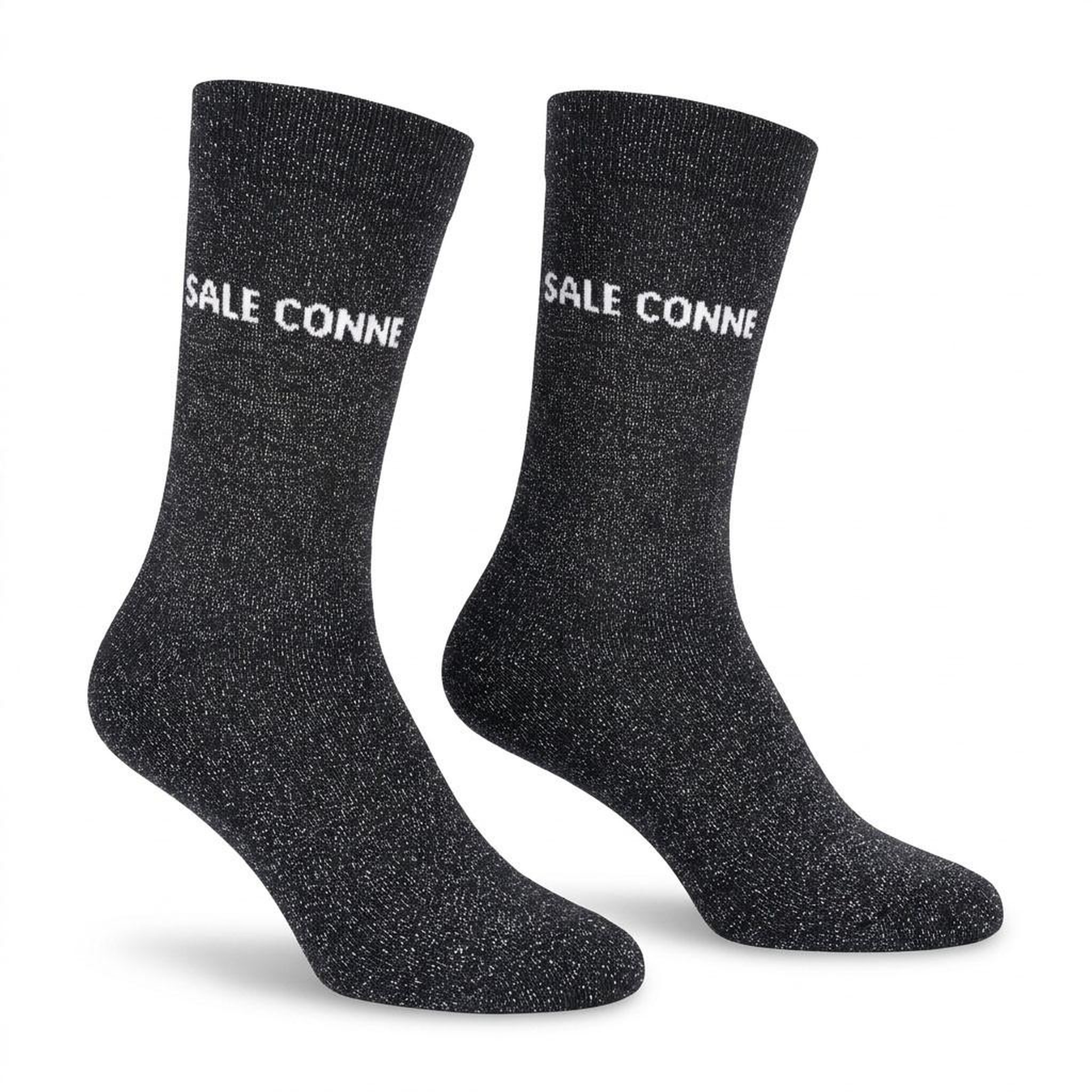 Voir la diapositive 1 : OZABI Chaussettes Femme Lurex Message Humoristique
