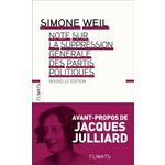NOTE SUR LA SUPPRESSION GENERALE DES PARTIS POLITIQUES, Weil Simone