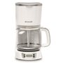 Voir la diapositive 1 : BRANDT Cafetière filtre programmable 18 tasses 1000w blanc/silver - caf1318es