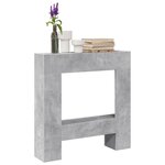 VIDAXL Cadre de cheminee gris beton 81x18x82 cm bois d'ingenierie