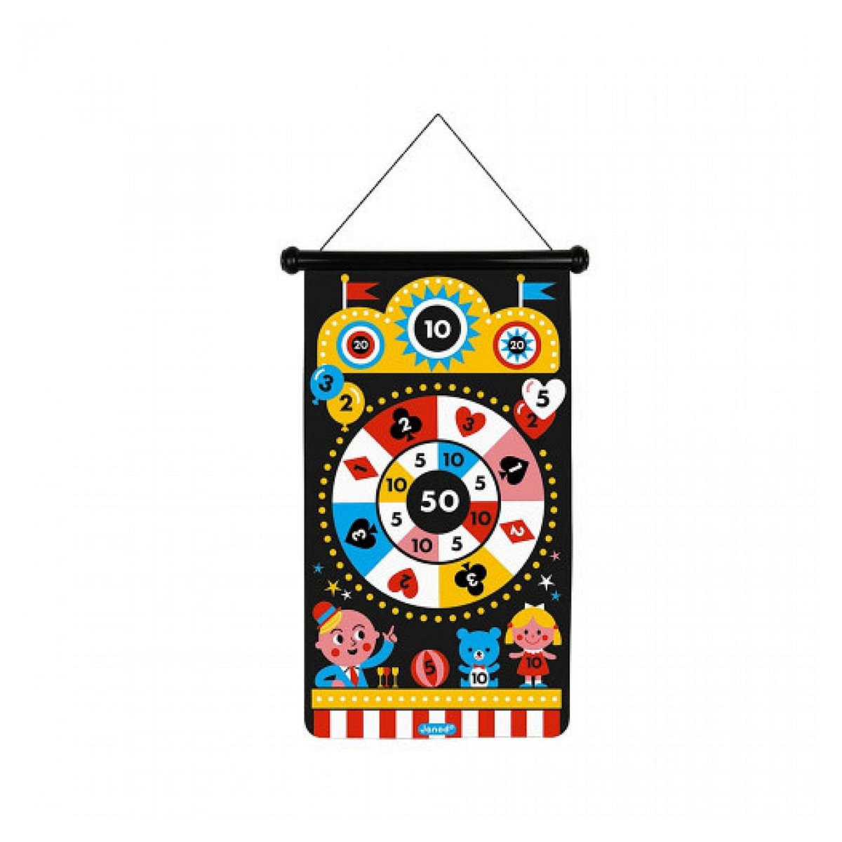 Juratoys-Janod Jeu de fléchettes magnétiques pour enfants - Fête foraine amusante