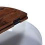 Voir la diapositive 5 : VIDAXL Table basse Bois de recuperation massif Blanc Forme de bol