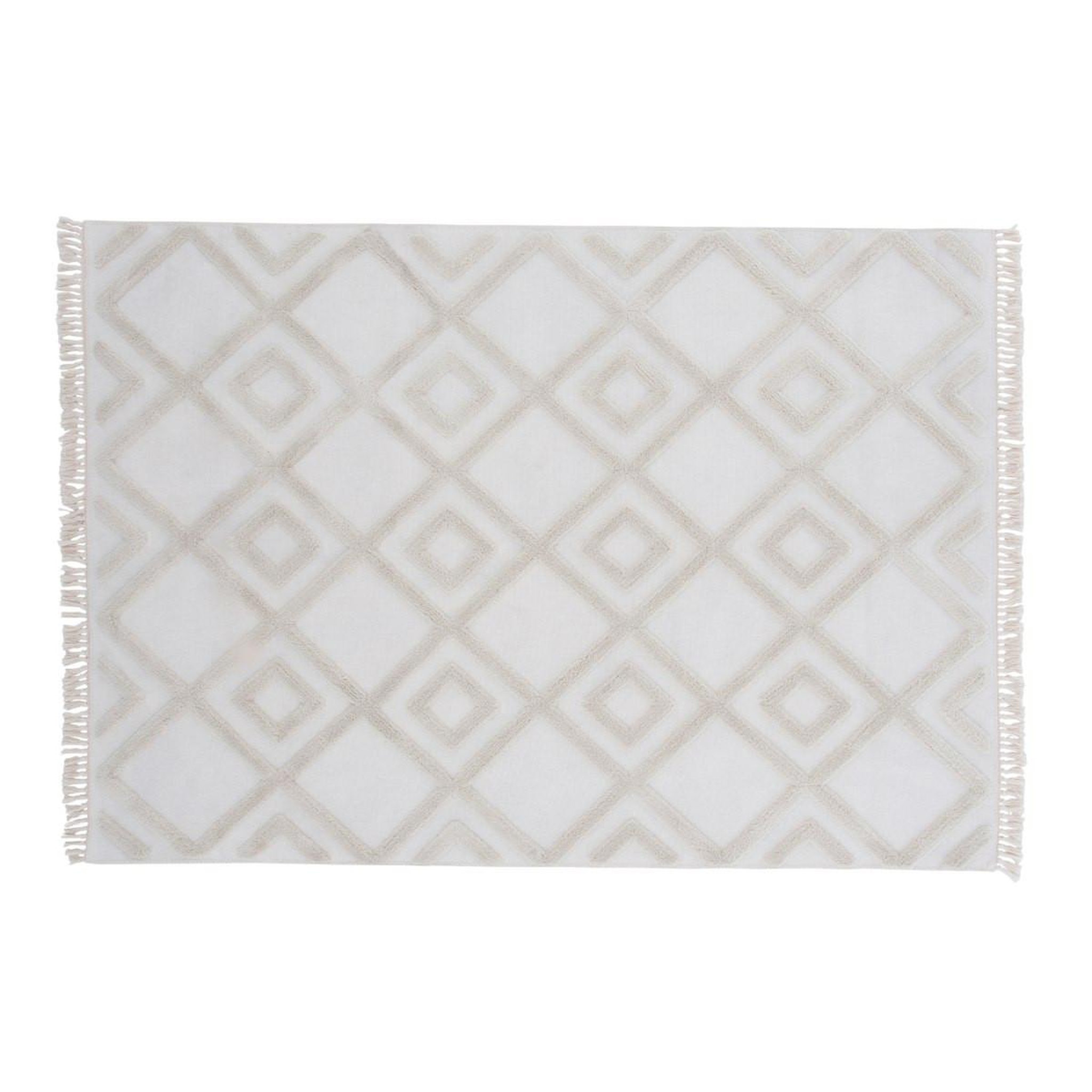 Paris Prix Tapis design avec franges  towa  160x230cm naturel