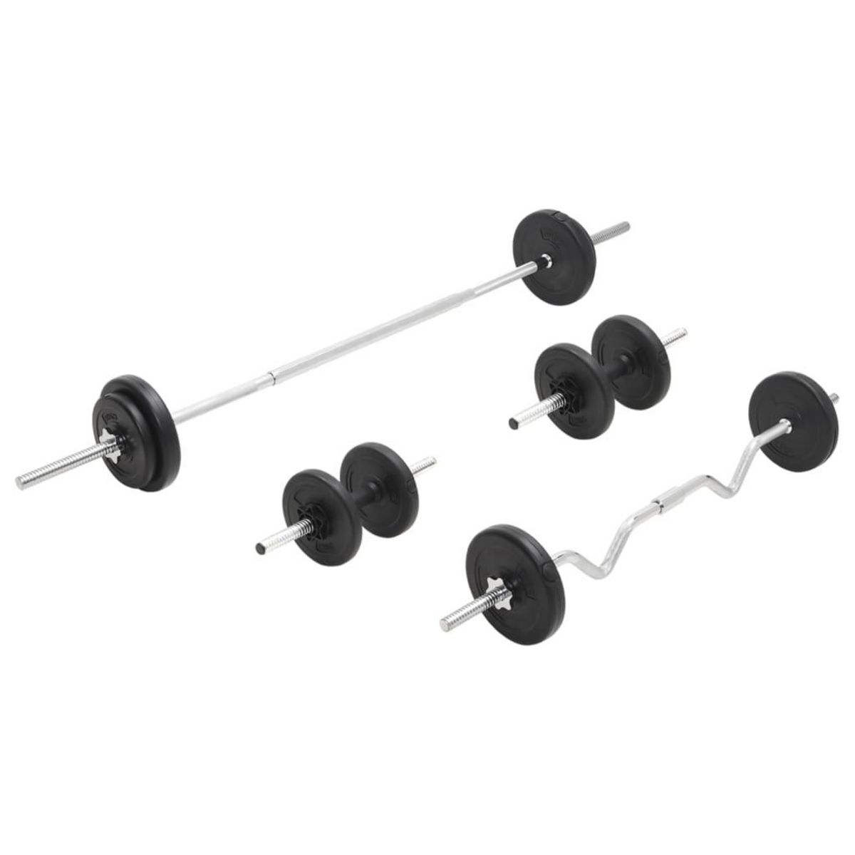 VIDAXL Ensemble d'halteres et de barres 30 kg