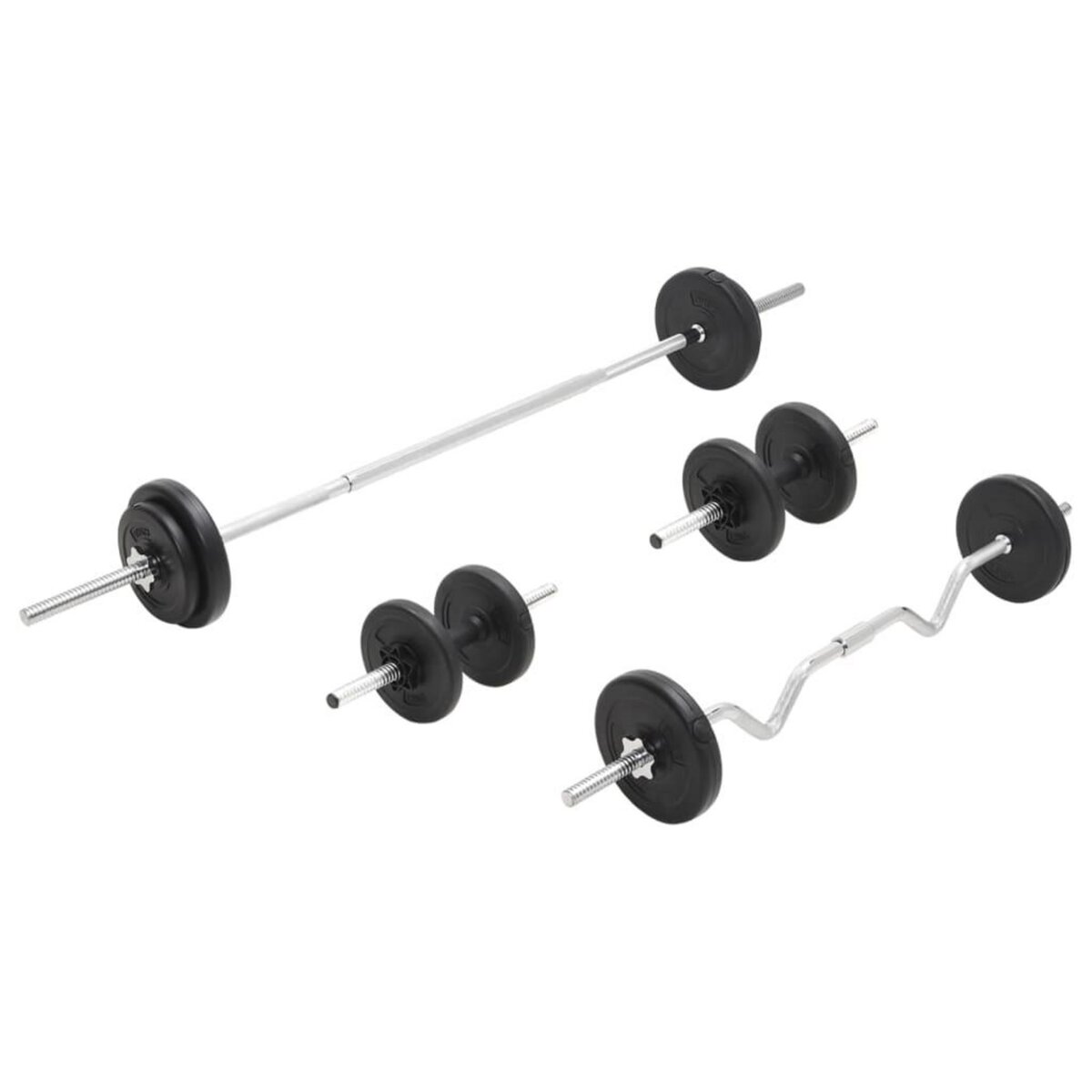 VIDAXL Ensemble d'halteres et de barres 30 kg