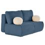 Voir la diapositive 5 : BEST MOBILIER Marvin - canapé 3 places convertible et coffre en fausse fourrure côtelée avec 2 coussins boule inclus