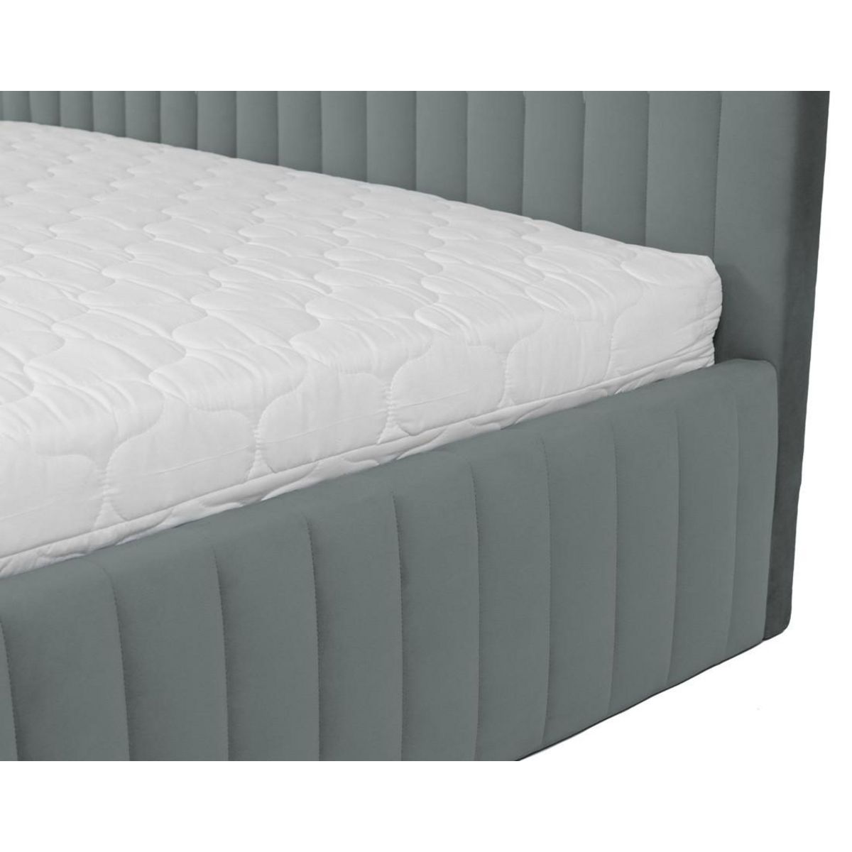 BEST MOBILIER Stuart - lit coffre - 180x200 cm - sommier inclus - en velours