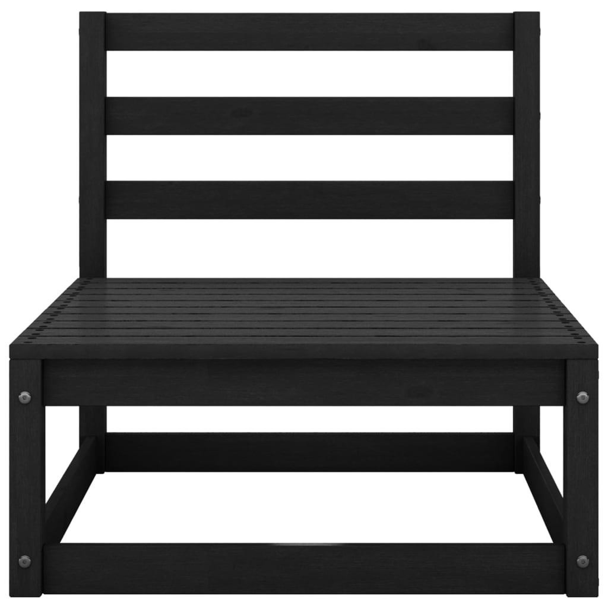 Voir la diapositive 5 : VIDAXL Salon de jardin 4 pcs noir bois de pin massif