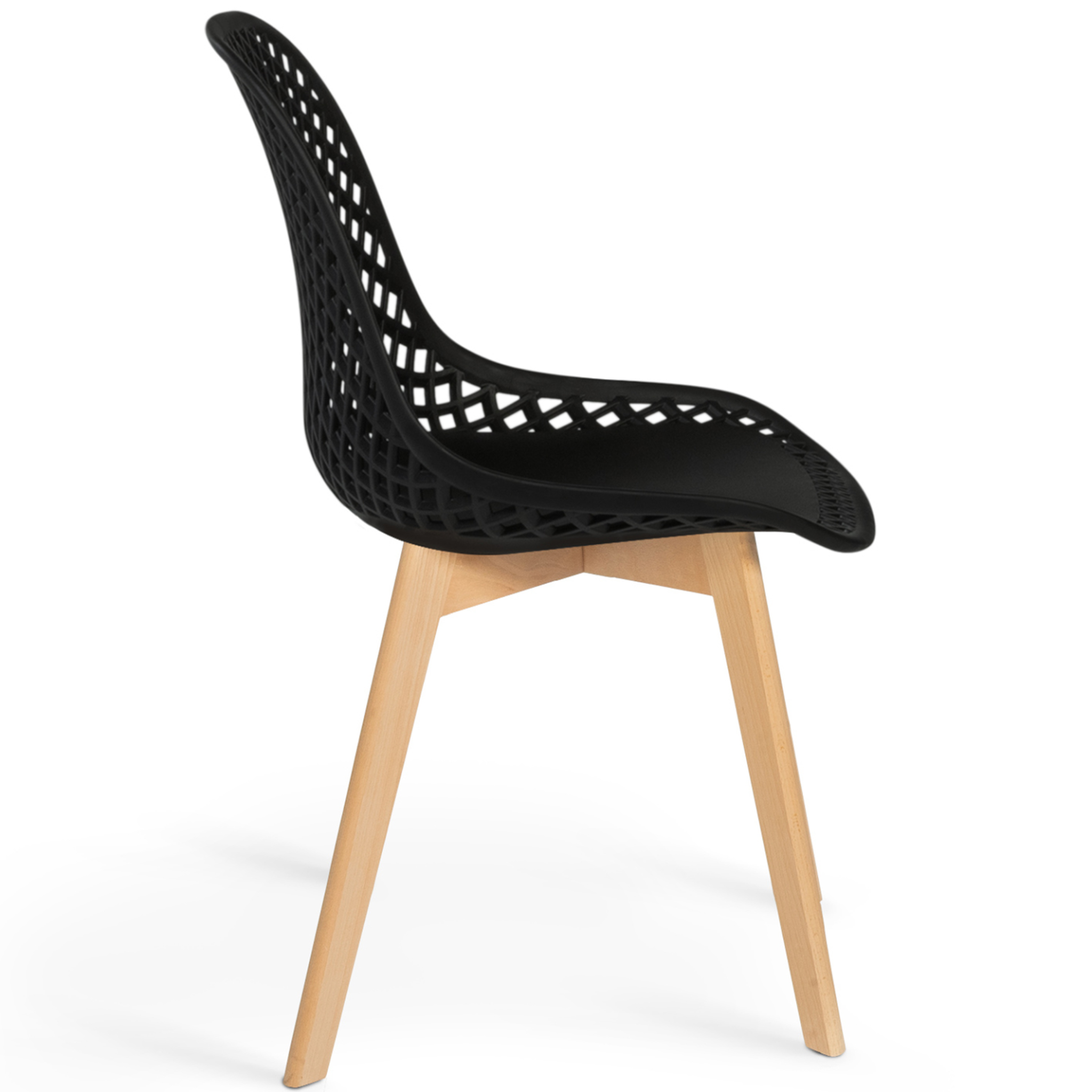 Voir la diapositive 5 : ID MARKET Lot de 4 chaises mandy mix color blanc, gris, bleu canard et noir