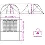 Voir la diapositive 6 : VIDAXL Tente de camping de cabine 4 personnes gris orange impermeable