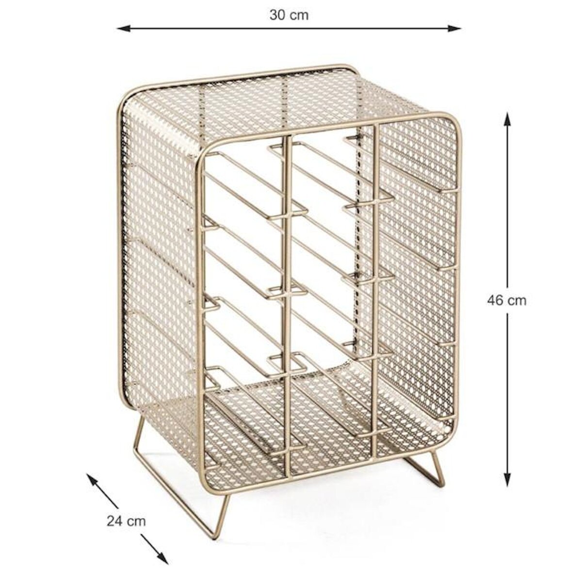 Paris Prix Porte-Bouteilles en Acier  12 Bouteilles  46cm Or