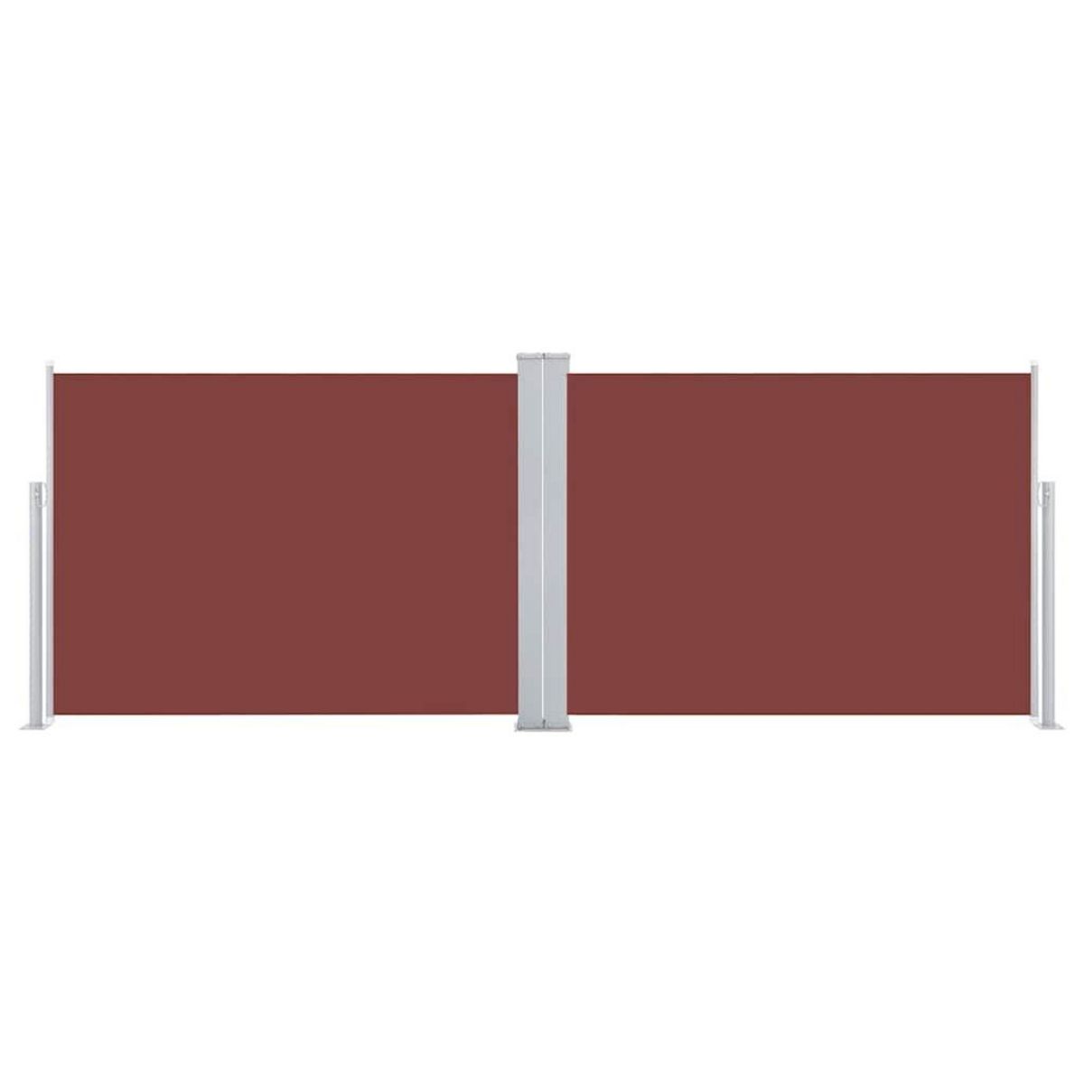 VIDAXL Auvent lateral retractable Marron 120 x 1000 cm