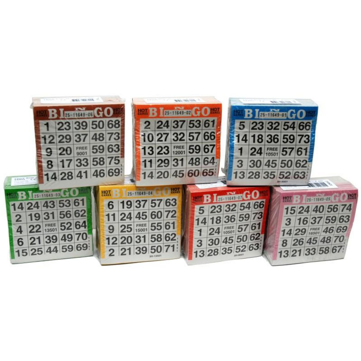 Hot Games HOT GAMES Carnet tickets de bingo 500 pièces 7 couleurs