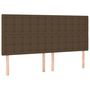 Voir la diapositive 4 : VIDAXL Tete de lit a LED Marron fonce 180x5x118/128 cm Tissu