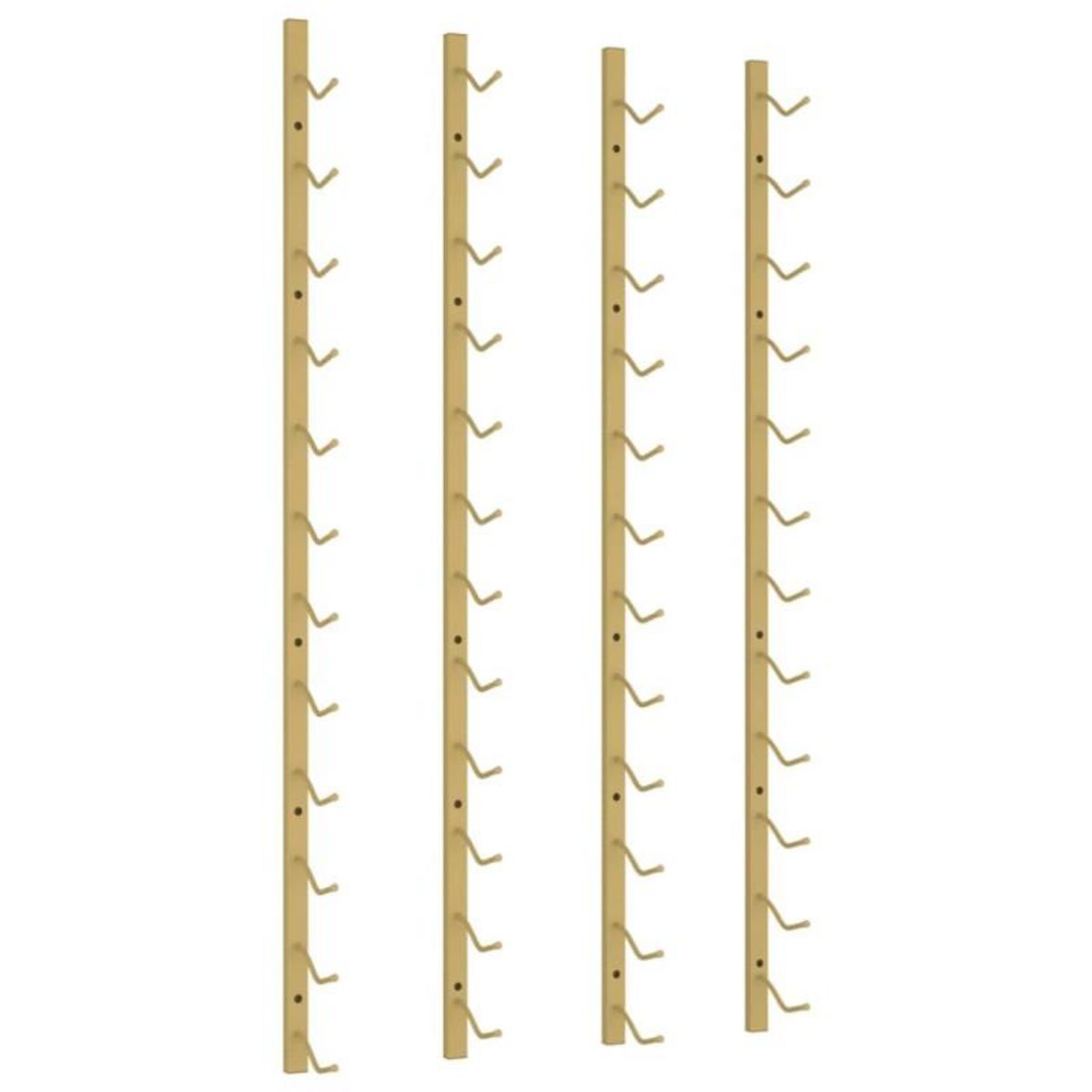 VIDAXL Casier à vin mural pour 12 bouteilles 2 pcs Doré Fer