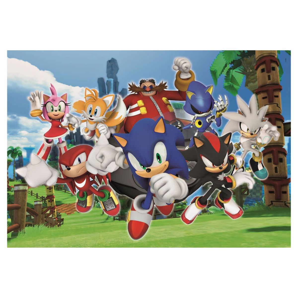 CLEMENTONI Puzzle 104 pièces Sonic