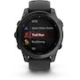 Voir la diapositive 2 : GARMIN Montre sport Fenix E 47mm Gris Acier bracelet noir