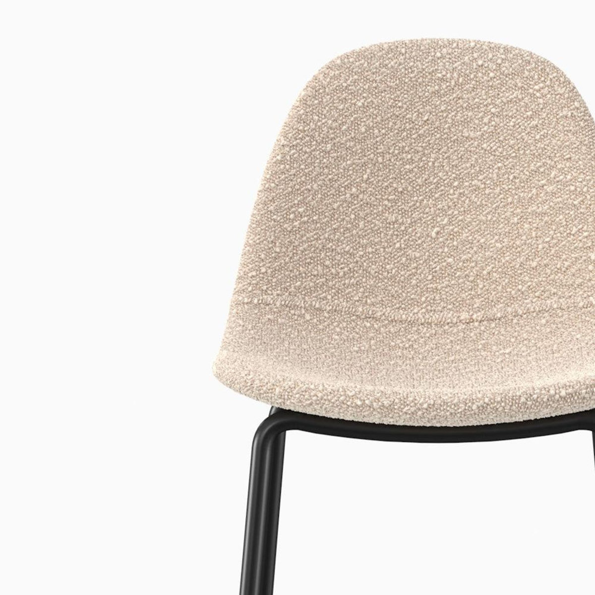 Rendez vous déco Lot de 2 chaises pour îlot central 65.5 cm en tissu bouclette beige - Henrik