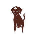 CENTRALE BRICO Figurine à piquer en forme de chiot - 20x36,5cm - fer vieilli