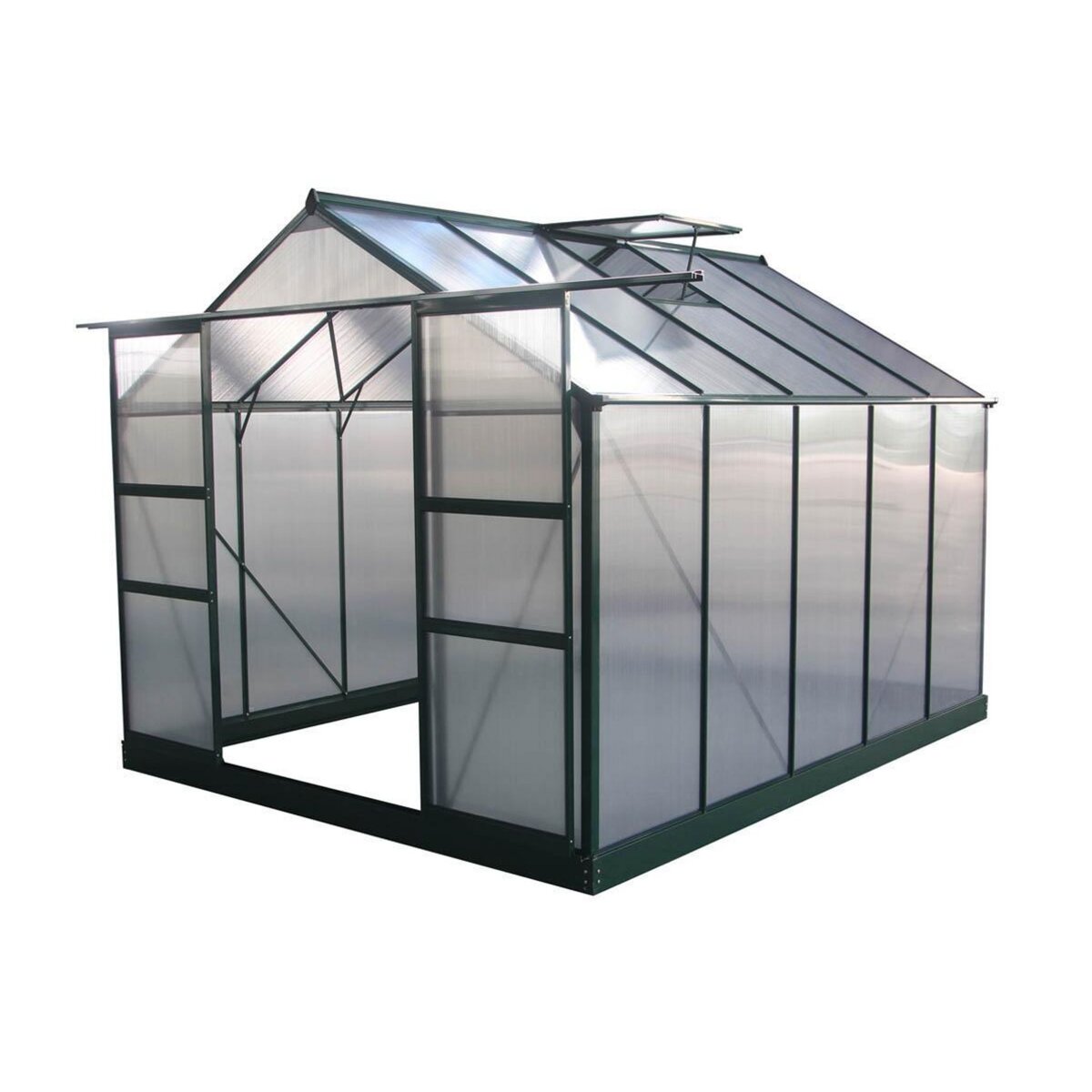 Habitat et Jardin Serre jardin polycarbonate  Dahlia  Vert Sapin 7,67 m²