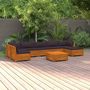 Voir la diapositive 1 : VIDAXL Salon de jardin 8 pcs avec coussins Bois d'acacia solide