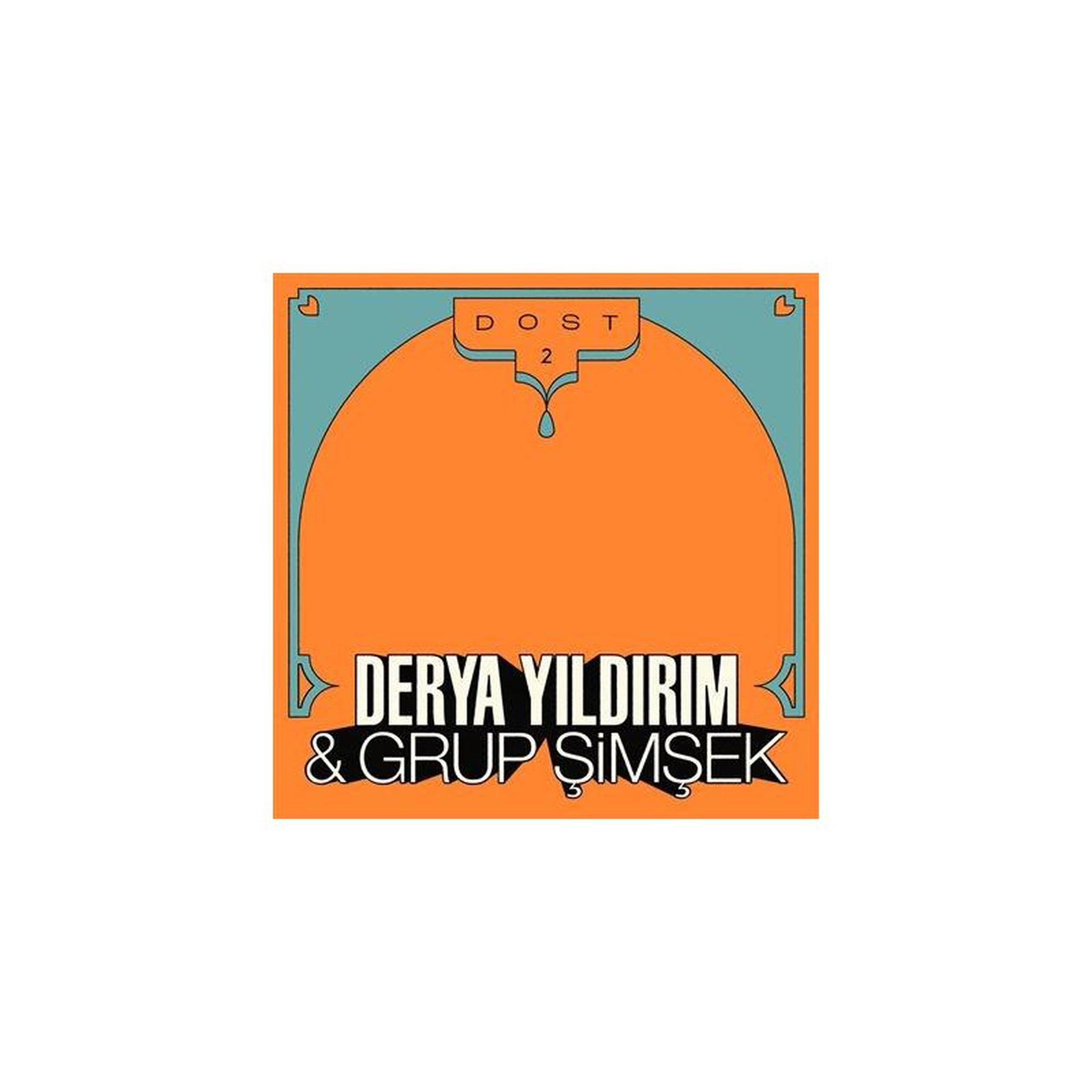 Cd single « post » 2 – derya yıldırım & grup şimşek (design orange, turquoise, noir)