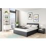 Voir la diapositive 1 : Ensemble matelas 140x190cm + Lit coffre 140x190cm sommier inclus avec tête de lit WILLOW gris