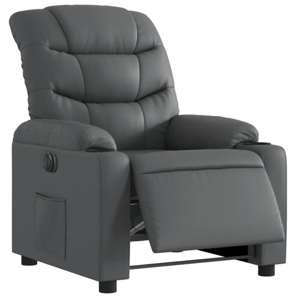 VIDAXL Fauteuil inclinable electrique Gris Similicuir