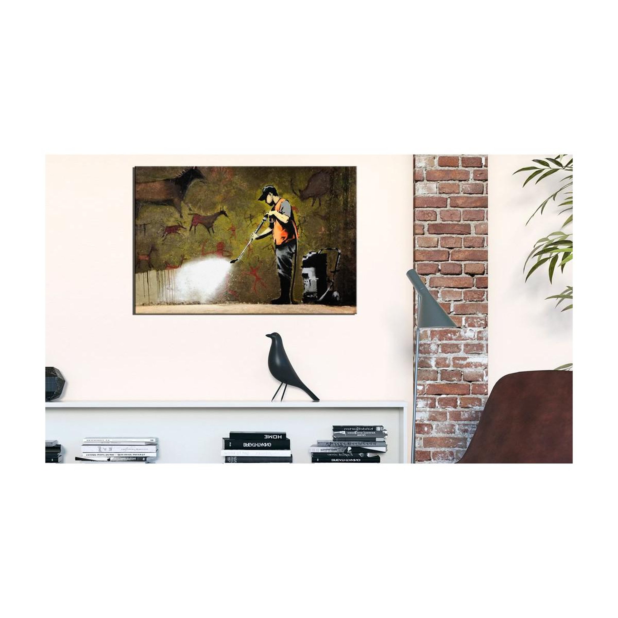 Voir la diapositive 2 : Paris Prix Tableau imprimé  cave painting - banksy