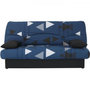Voir la diapositive 1 : MARKET24 Banquette clic clac 3 places - tissu Bikini bleu - Style contemporain - L 190 x P 92 cm - DREAM