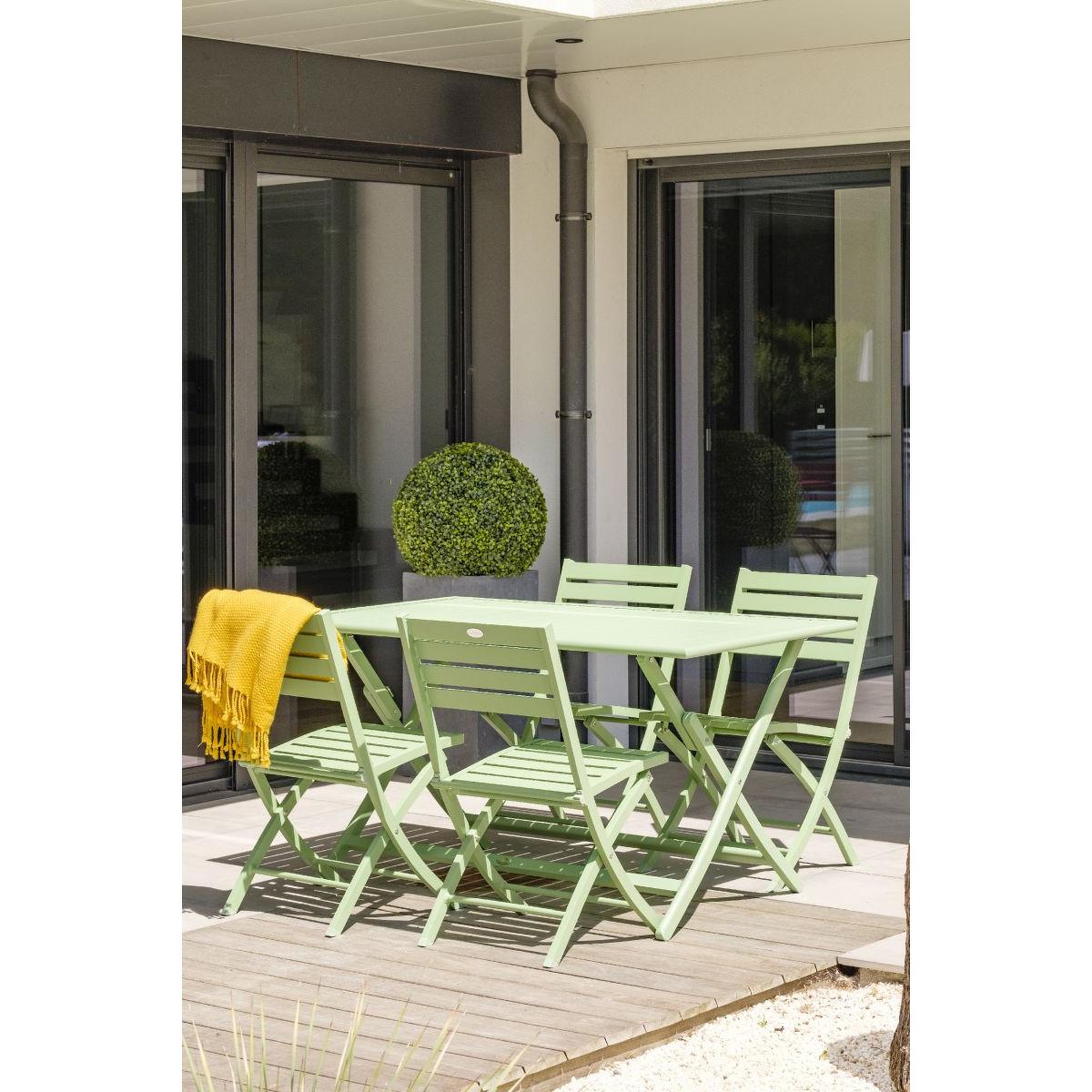 Voir la diapositive 6 : Paris Prix Lot de 2 chaises de jardin pliantes  marius  82cm vert lagune