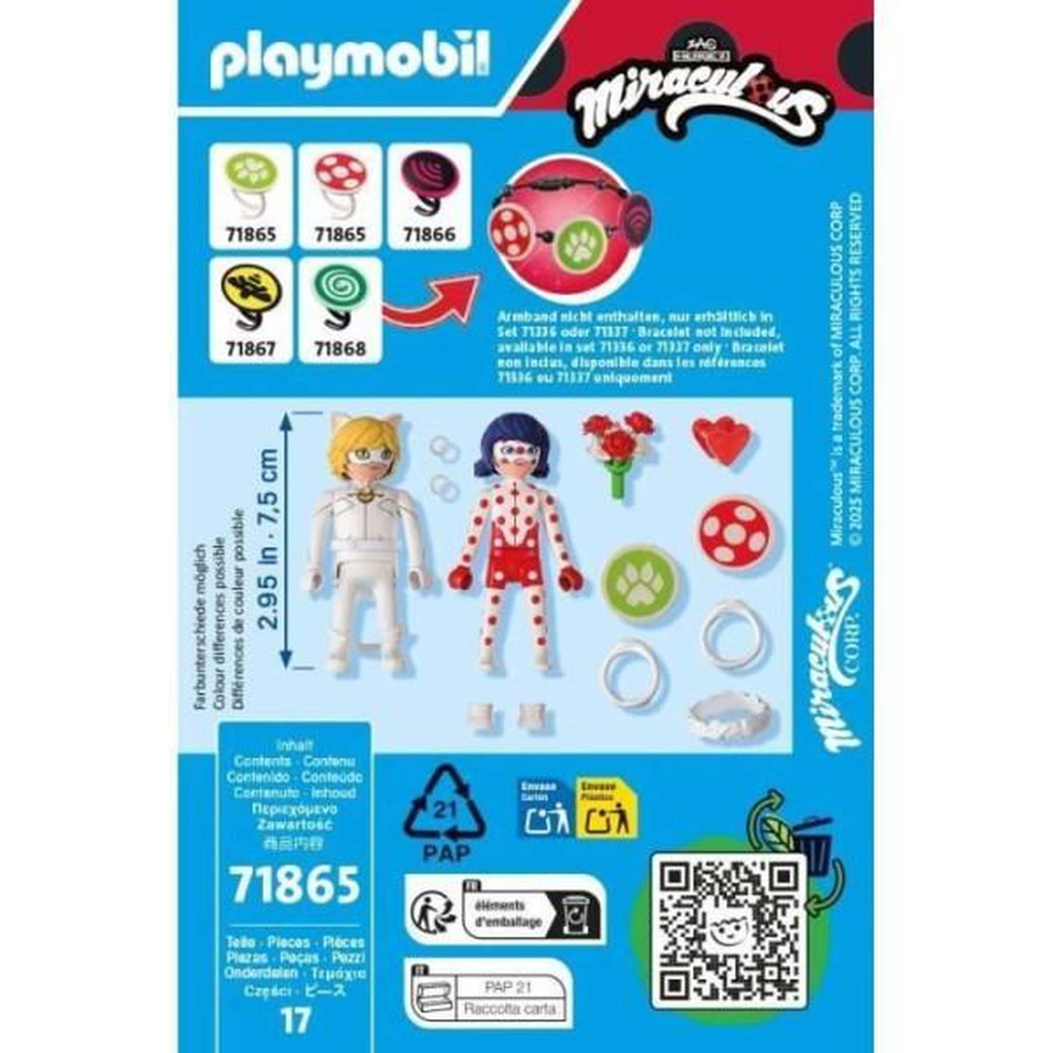 Voir la diapositive 5 : PLAYMOBIL PLAYMOBIL 71865 Mariage Ladybug & Chat Noir, Miraculous, 17 pieces, Des 4 ans