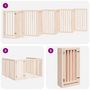 Voir la diapositive 5 : VIDAXL Barriere pour chiens avec porte pliable 9panneaux bois peuplier