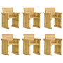 Voir la diapositive 3 : VIDAXL Ensemble a manger de jardin 7 pcs avec coussins pin impregne