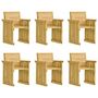 Voir la diapositive 3 : VIDAXL Ensemble a manger de jardin 7 pcs avec coussins pin impregne