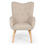Voir la diapositive 2 : Paris Prix Fauteuil Scandinave  Aimee  67cm Beige