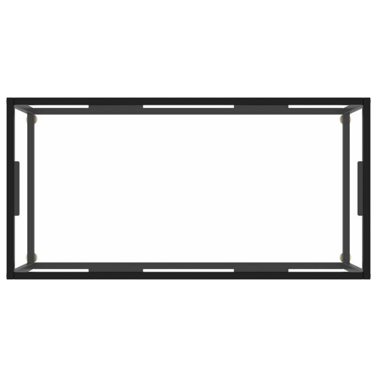 VIDAXL Table basse Noir avec verre trempe 100x50x35 cm