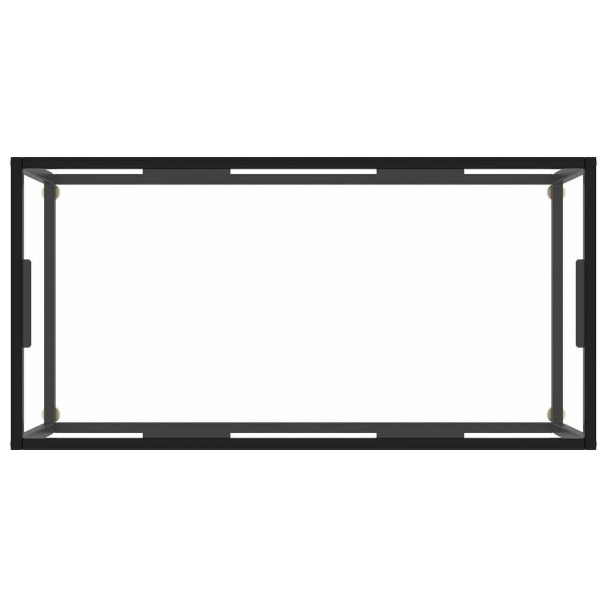 VIDAXL Table basse Noir avec verre trempe 100x50x35 cm