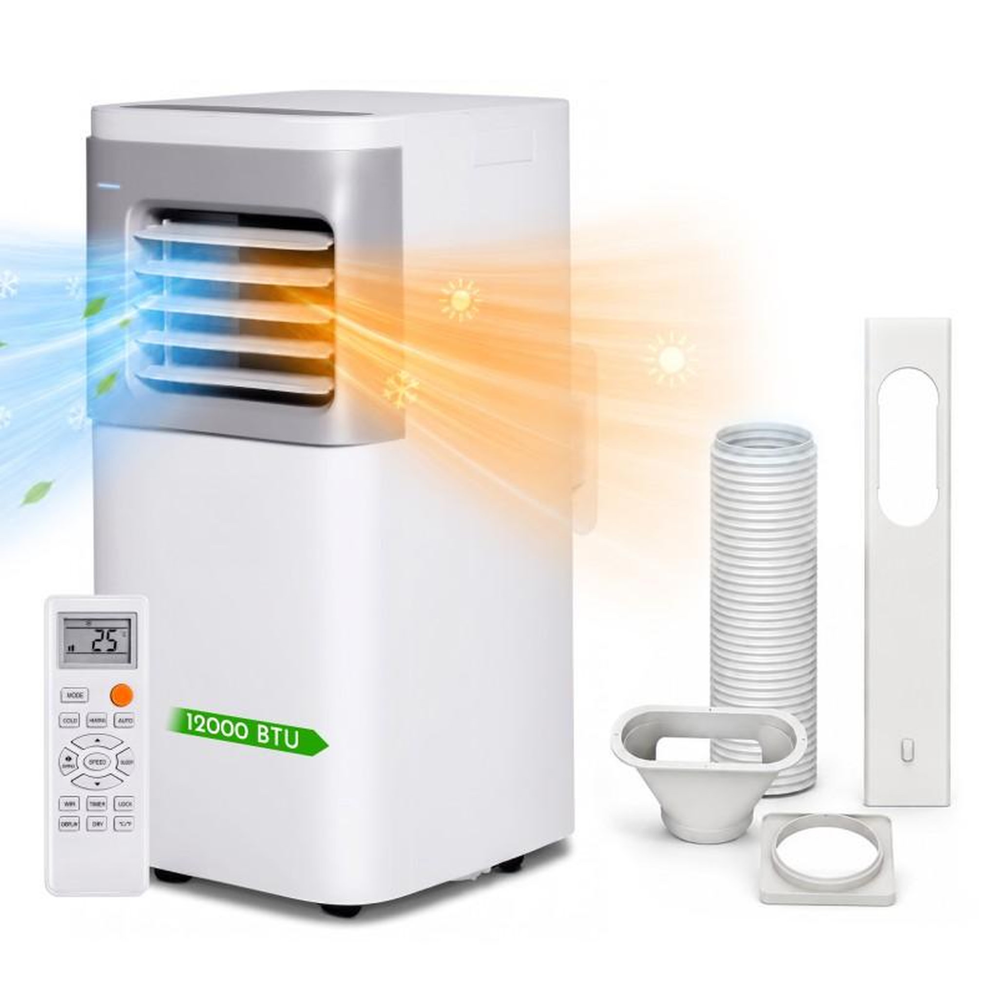 Climatiseur mobile - 12000 btu - froid et chaud - wifi