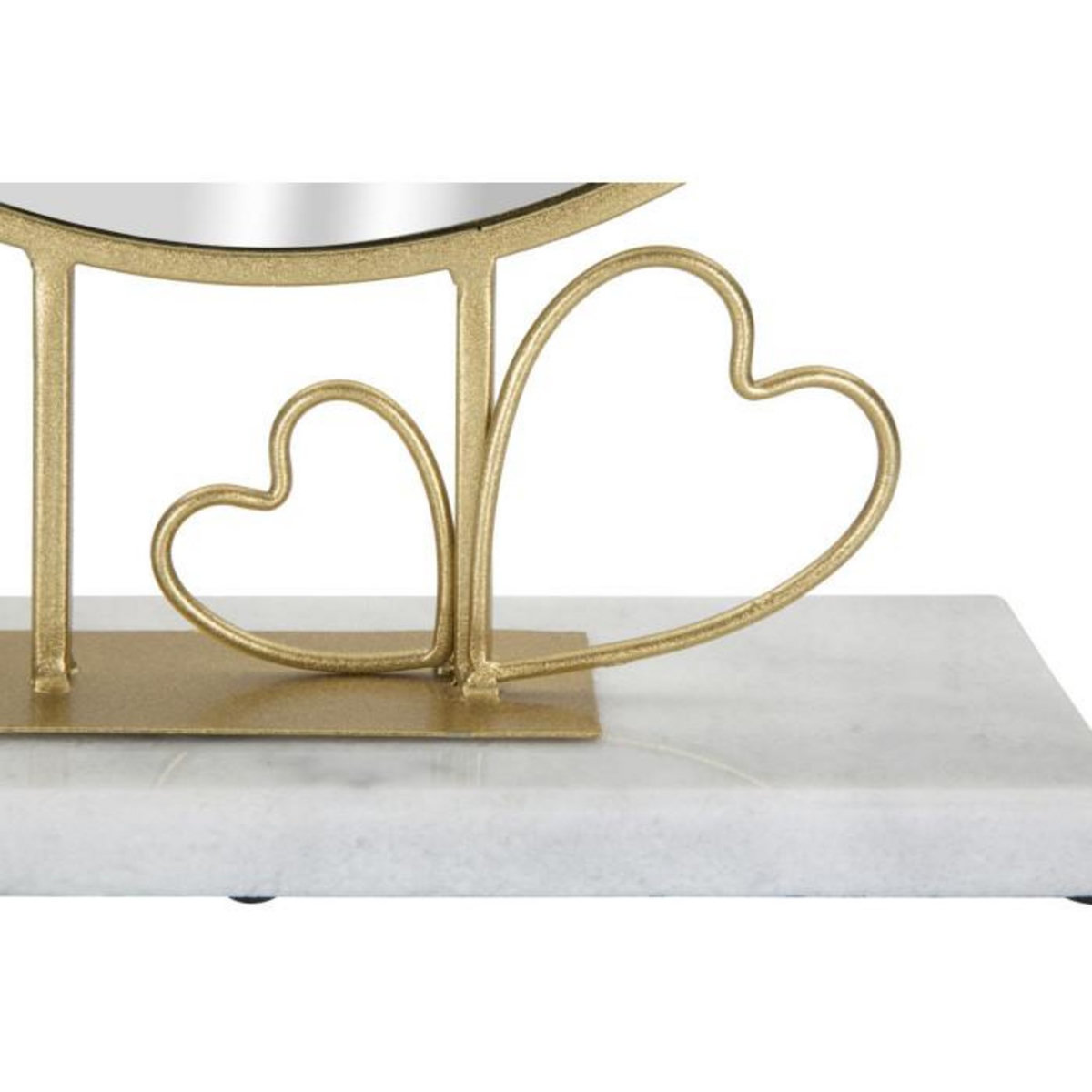 Paris Prix Miroir sur Pied en Marbre  Hearts  39cm Or