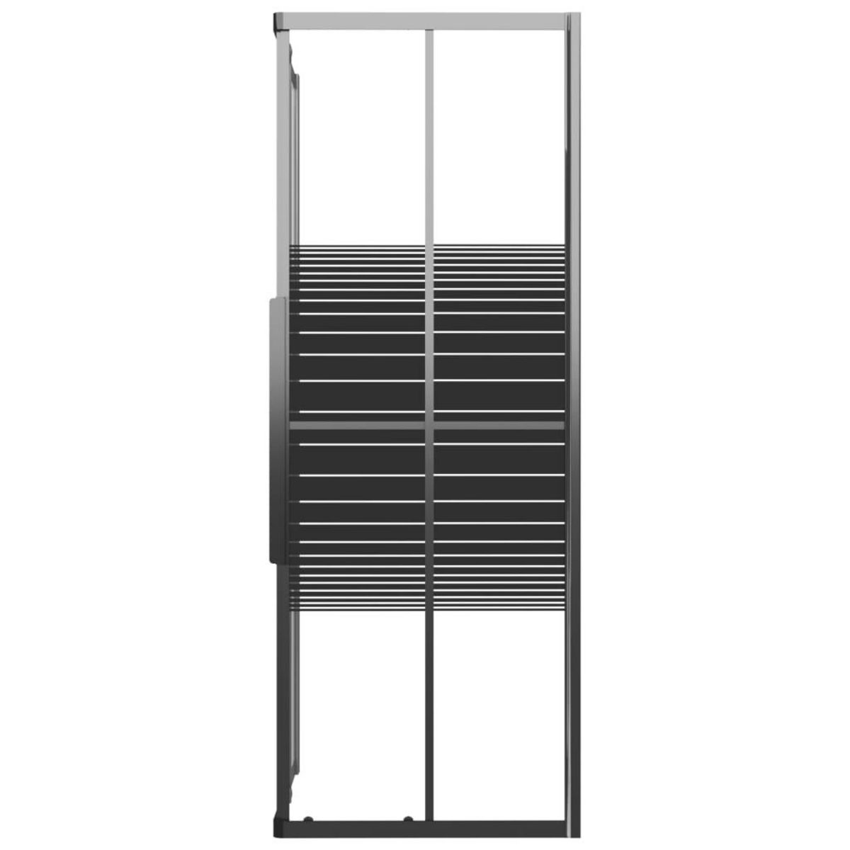 VIDAXL Cabine de douche a rayures ESG 90x70x180 cm Noir