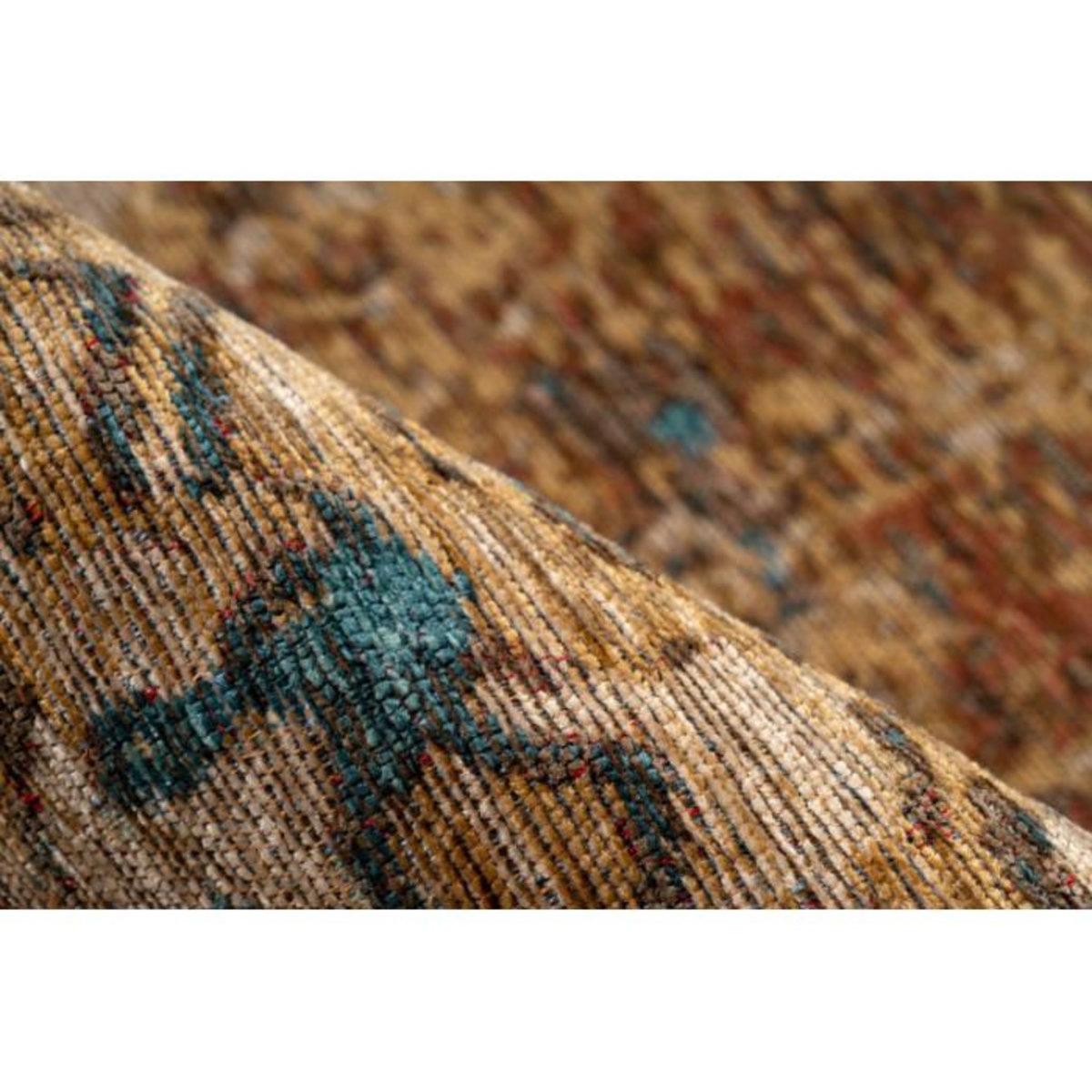 Paris Prix Tapis Tissé Imprimé à Motifs  Primavera  Bleu