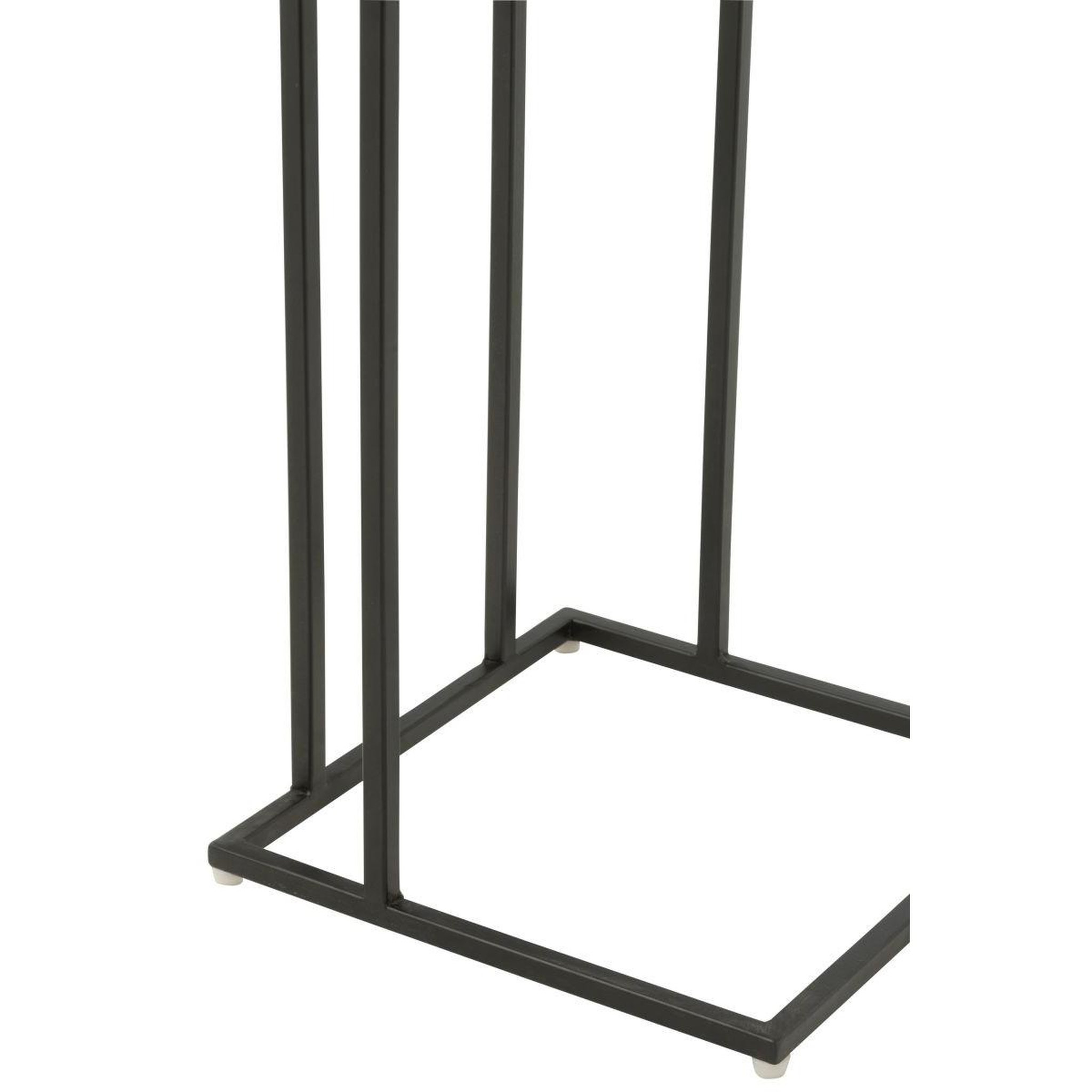 Voir la diapositive 6 : J-LINE Table d'appoint carrée en bois  douglas  55cm naturel & noir