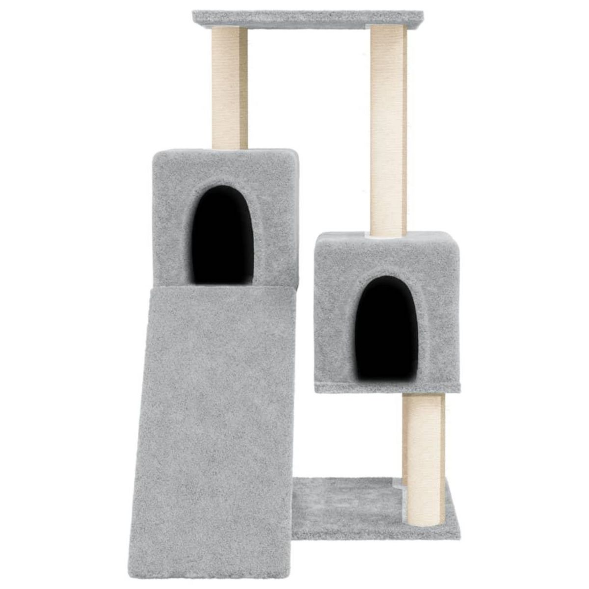 VIDAXL Arbre a chat avec griffoirs en sisal Gris clair 82 cm